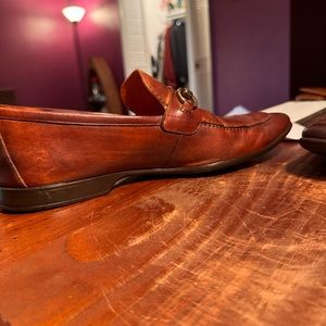 Magnanni Horsebit Leather Loafer Dress Shoe Cognac Brown US Mens 11 ($365!) Voto